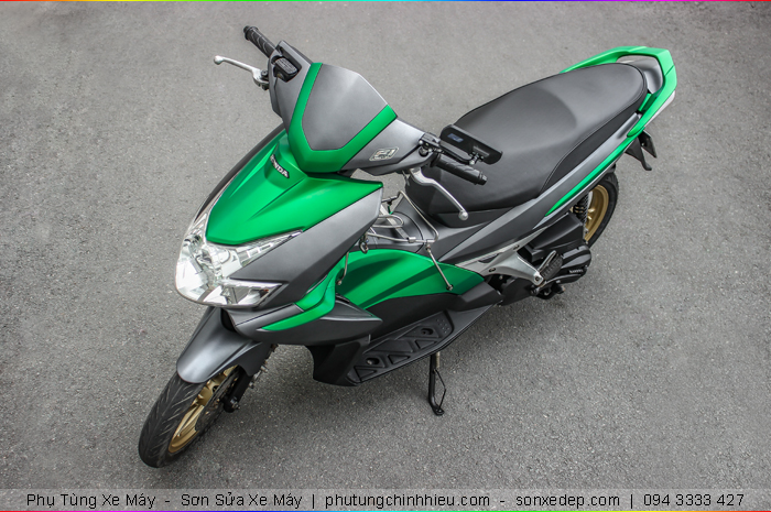 Sơn xe máy Air Balde 110 - Xanh Kawasaki Nhám