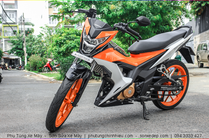 HONDA SONIC LÊN BỘ TEM TRÙM REPSOL PHỐI MÀU TRẮNG CAM ĐỎ  HƯỜNG DECAL   DỊCH VỤ